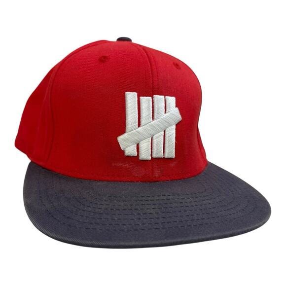 Undefeated Hat Cap Mens Snapback Red With Logo Graphic Street Wear - Picture 1 of 10